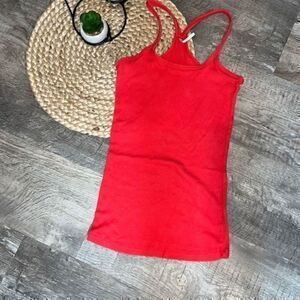Color Thread red racer back tank top size small
